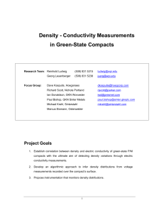 Density - Conductivity Measurements in Green