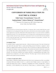 conversion of noise pollution to electrical energy