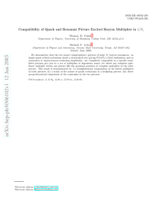 Compatibility of Quark and Resonant Picture Excited Baryon