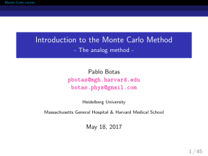 Introduction to the Monte Carlo Method