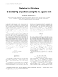 Statistics for Clinicians 5: Comparing proportions