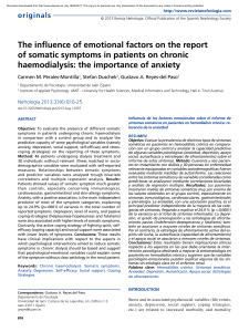 The influence of emotional factors on the report of somatic symptoms