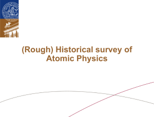 Brief presentation of the history of atomic physics