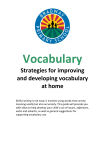 2. Improving Vocabulary - Parent Guide