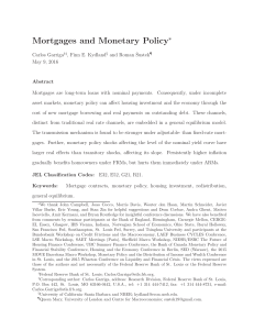 Mortgages and Monetary Policy