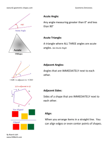 Acute Angle - K6 Geometric Shapes