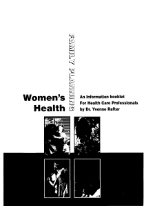 Women`s o An Information booklet For Health Care