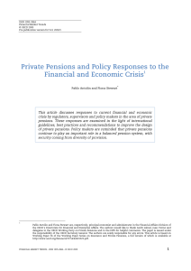 Private Pensions and Policy Responses to the Financial