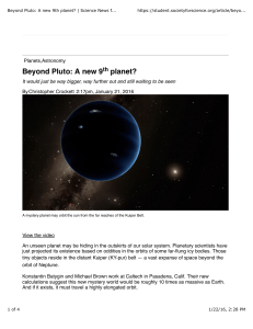 Beyond Pluto: A new 9th planet? | Science News for Students