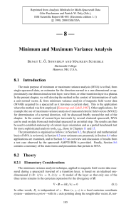 Minimum and Maximum Variance Analysis