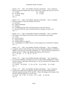 Section: 19–5 Topic: Irreversibility, Disorder, and Entropy Type