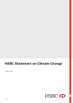 HSBC Statement on Climate Change