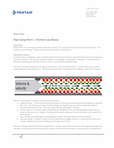 1 Pipe Sizing Part 1: Friction Loss Basics