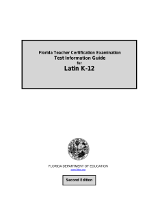 FTCE Latin K-12 TIG 2nd Edition