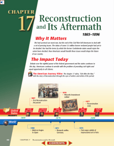 Reconstruction and Its Aftermath, 1865-1896