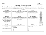 Lesson 6 Tic-Tac-Toe