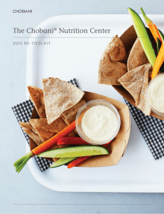 The Chobani® Nutrition Center