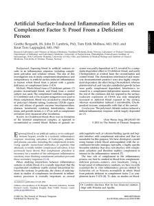 Artificial Surface-Induced Inflammation Relies on Complement