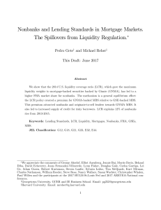 Nonbanks and Lending Standards in Mortgage Markets. The