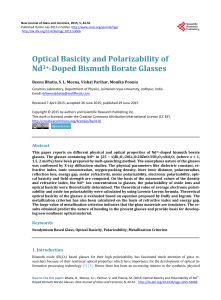 Optical Basicity and Polarizability of Nd3+