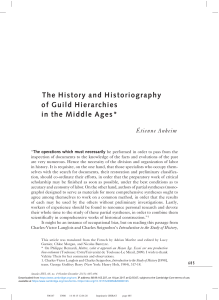 The History and Historiography of Guild Hierarchies in the Middle