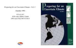 Preparing for an Uncertain Climate—Vol. I