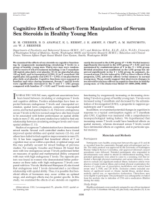 Cognitive Effects of Short-Term Manipulation of