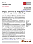 Big data applications in the economics/financial world part I