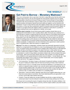 Get Paid to Borrow – Monetary Madness?