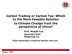 Carbon Trading or Carbon Tax - University of Technology Sydney