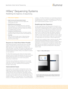 HiSeq Sequencing Systems