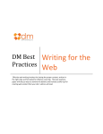 DM Best Practices: Writing for the Web
