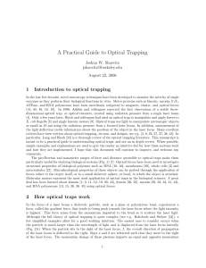 A Practical Guide to Optical Trapping