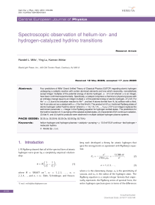 Spectroscopic observation of helium-ion- and hydrogen