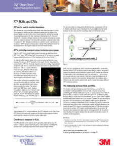 ATP, RLUs and CFUs 3M™ Clean