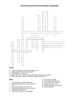 Cell Parts and Functions Review Crossword