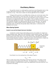 Oscillatory Motion