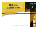 Unit 7-5 Proportions and Variation