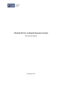 Thematic Review on Deposit Insurance Systems