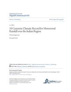 10 Cenozoic Climatic Record for Monsoonal Rainfall over the Indian