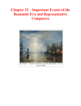 Chapter 25 – Important Events of the Romantic Era and
