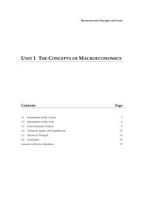 unit 1 the concepts of macroeconomics