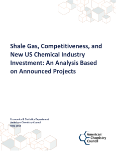 Shale Gas, Competitiveness, and New US Chemical Industry