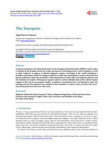 The Sunspots - Scientific Research Publishing