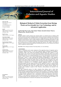 Biological Method of Chitin Extraction from Shrimp Waste an Eco