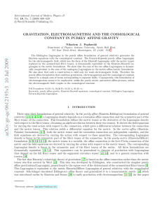 Gravitation, electromagnetism and the cosmological constant in
