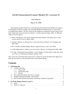 GLM (Generalized Linear Model) #1 (version 9)
