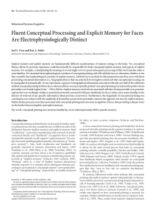 Fluent Conceptual Processing and Explicit Memory for Faces Are