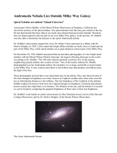 Andromeda Nebula Lies Outside Milky Way Galaxy