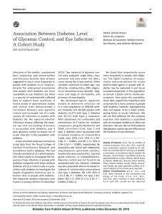 A Cohort Study - Diabetes Care - American Diabetes Association